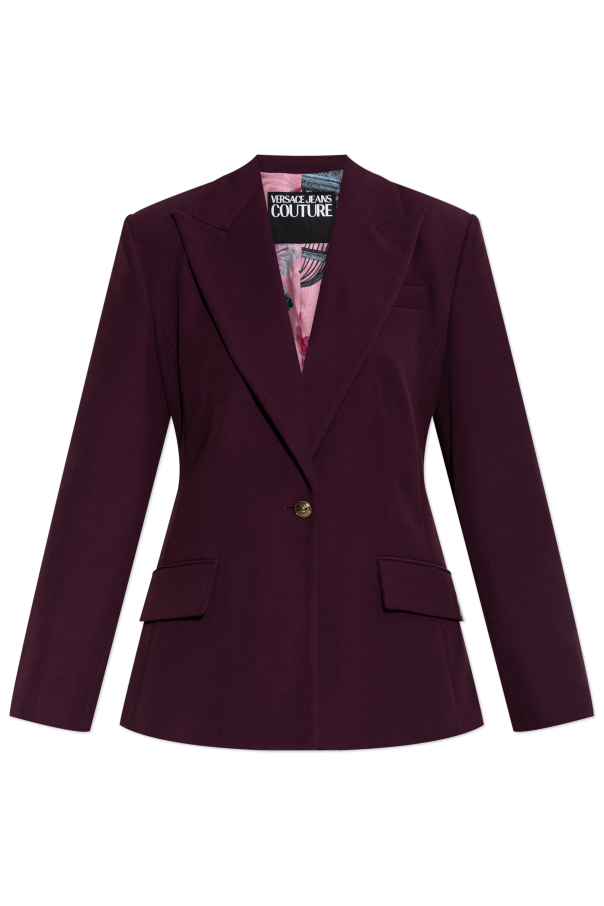 Burgundy Blazer with pockets Versace Jeans Couture - Vitkac